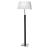 Imagen 2 de Devon lámpara von Stehlampe E27 PL E 23W Chrom lampenschirm lino weiß